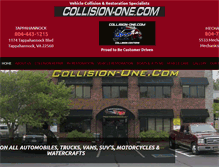 Tablet Screenshot of collision-one.com